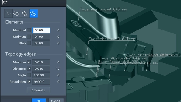 Análisis de curvatura CAD Tebis